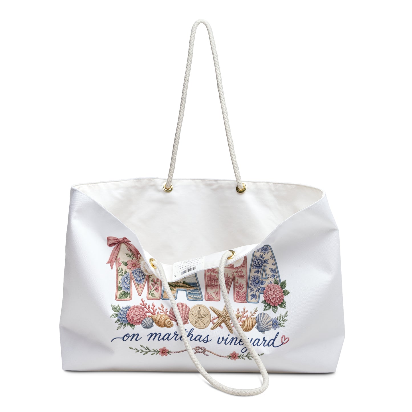Mama on Martha’s Vineyard Weekender Bag — Floral Coastal Travel Tote