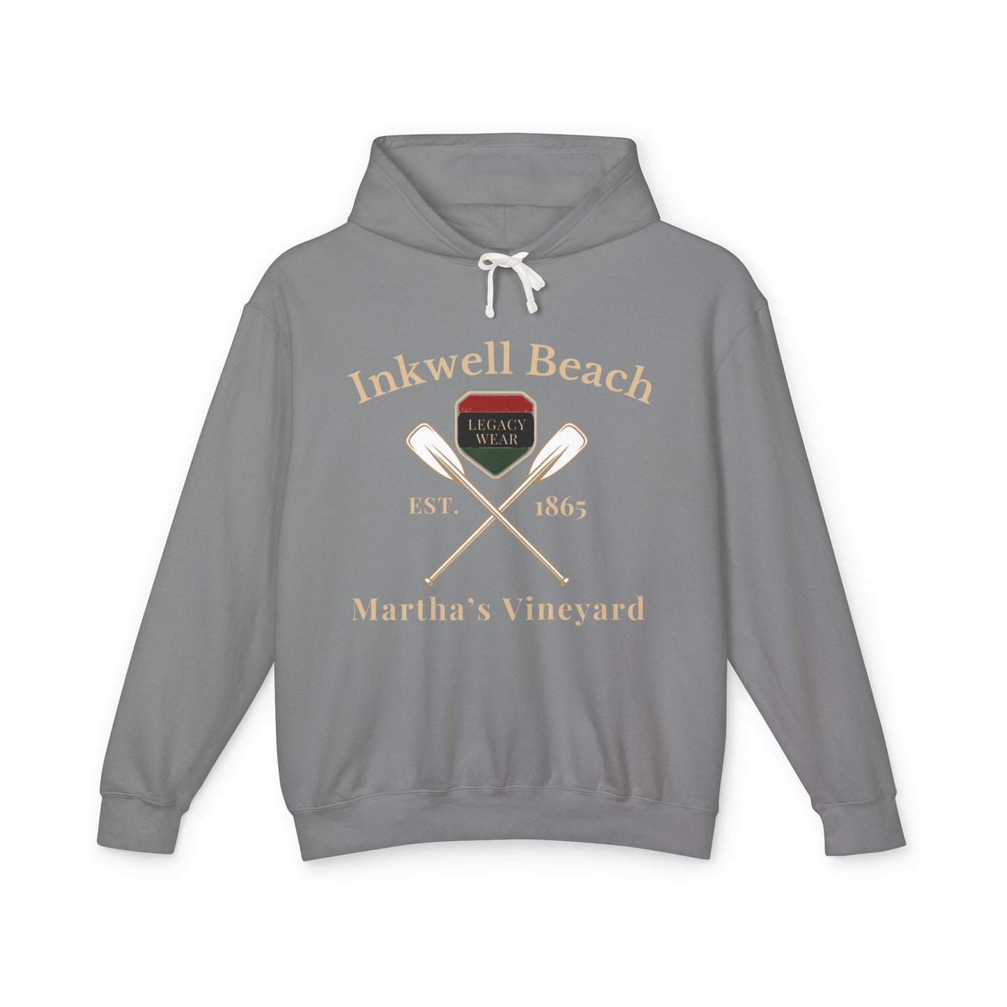 Cozy Beach Hoodie: InkWell Vineyard Design, Unisex Pullover Sweatshirt, Gift for Beach Lovers, Casual Wear, Vacation Essential