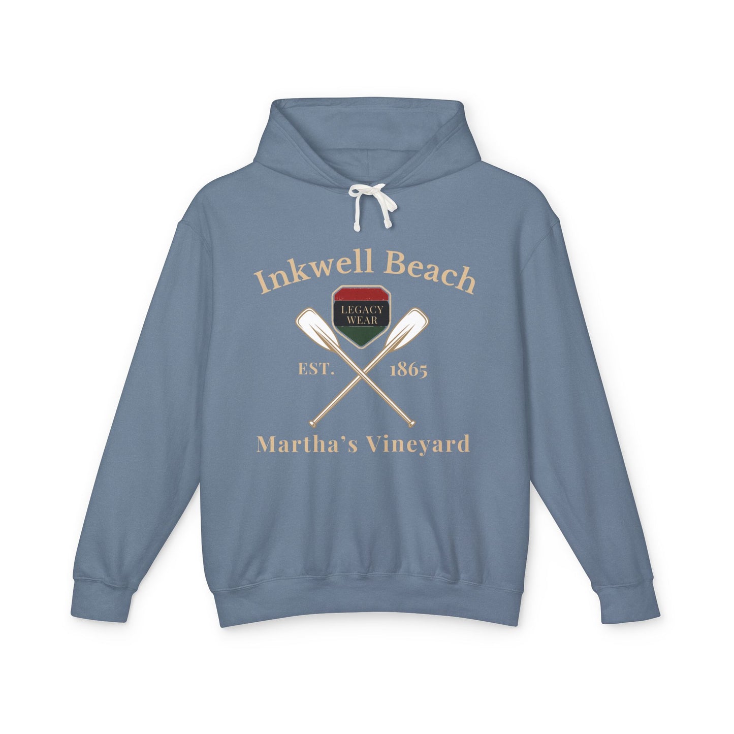 Cozy Beach Hoodie: InkWell Vineyard Design, Unisex Pullover Sweatshirt, Gift for Beach Lovers, Casual Wear, Vacation Essential
