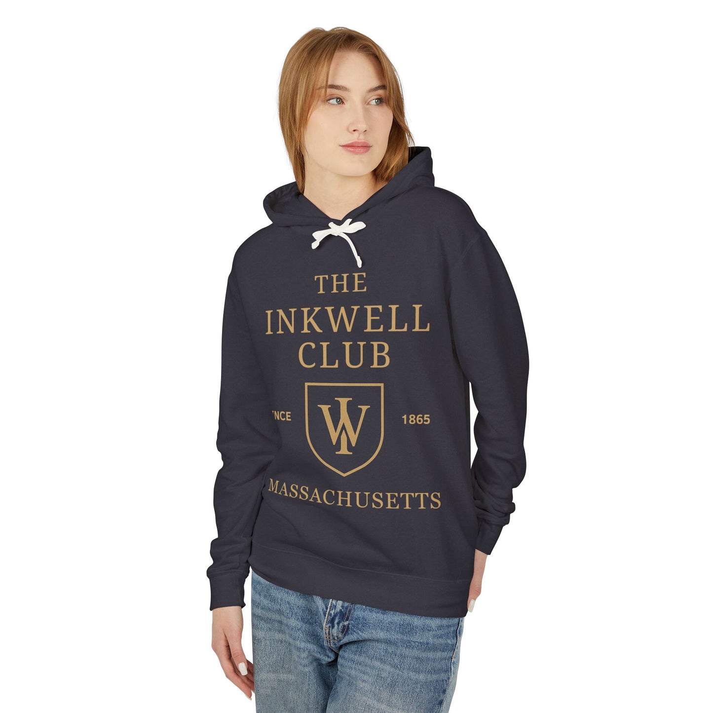 Inkwell Club Unisex Hooded Long Sleeve Tee, Casual Hoodie, Gift for Book Lovers, College Apparel, Cozy Layering Top