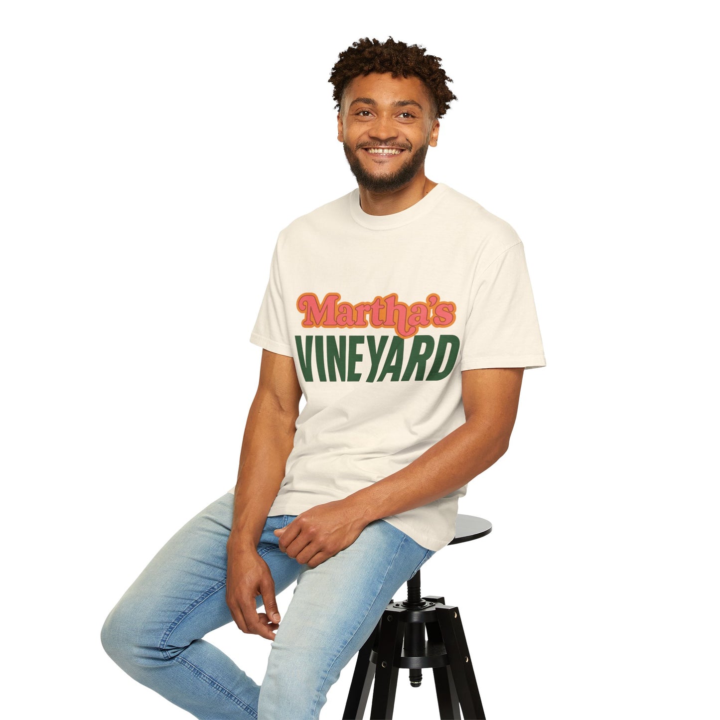 Retro Martha’s Vineyard Tee – Bold Vintage Lettering Unisex Island Shirt