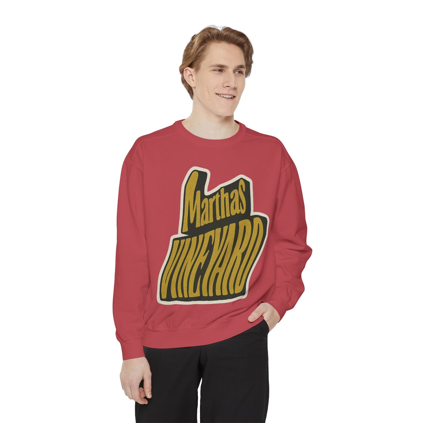 Wavy Martha’s Vineyard Crewneck Sweatshirt – Unisex Heavy Blend | Cozy Island Style