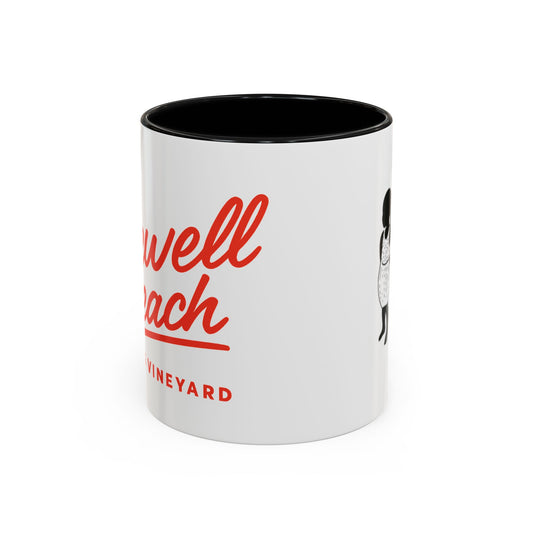 🔴 The Inkwell Beach – Martha’s Vineyard Classic Script Accent Mug (11oz & 15oz)