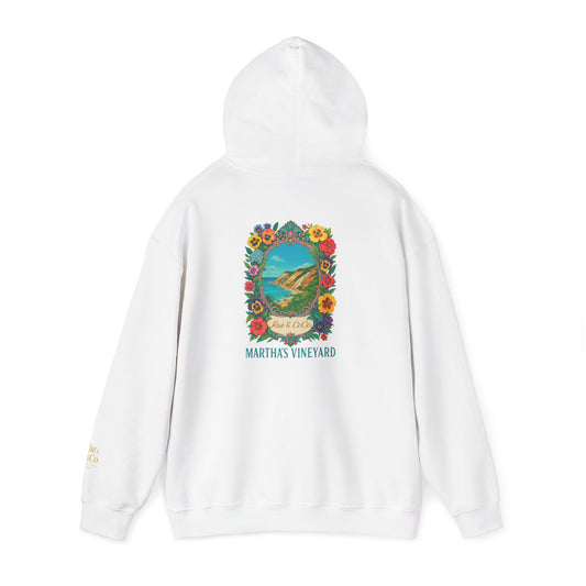 Martha's Vineyard Art Hoodie, Unisex Soft Sweatshirt, Cozy Gift for Beach Lovers, Travel Memory Apparel, Summer Vacation Wear