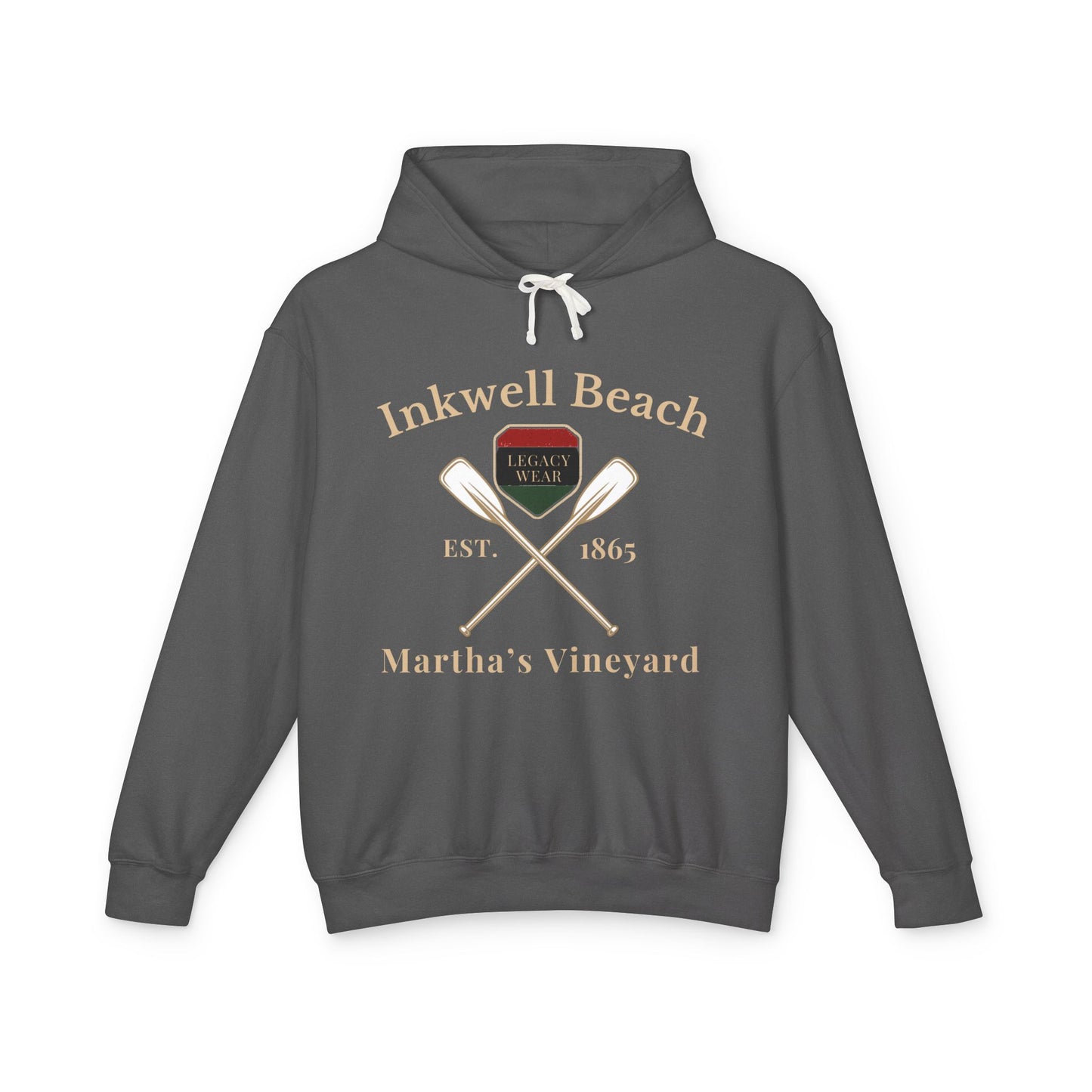Cozy Beach Hoodie: InkWell Vineyard Design, Unisex Pullover Sweatshirt, Gift for Beach Lovers, Casual Wear, Vacation Essential