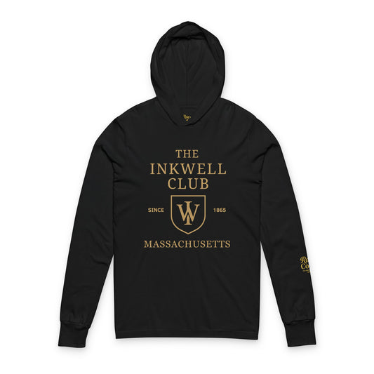 Inkwell Club Unisex Hooded Long Sleeve Tee, Casual Hoodie, Gift for Book Lovers, College Apparel, Cozy Layering Top