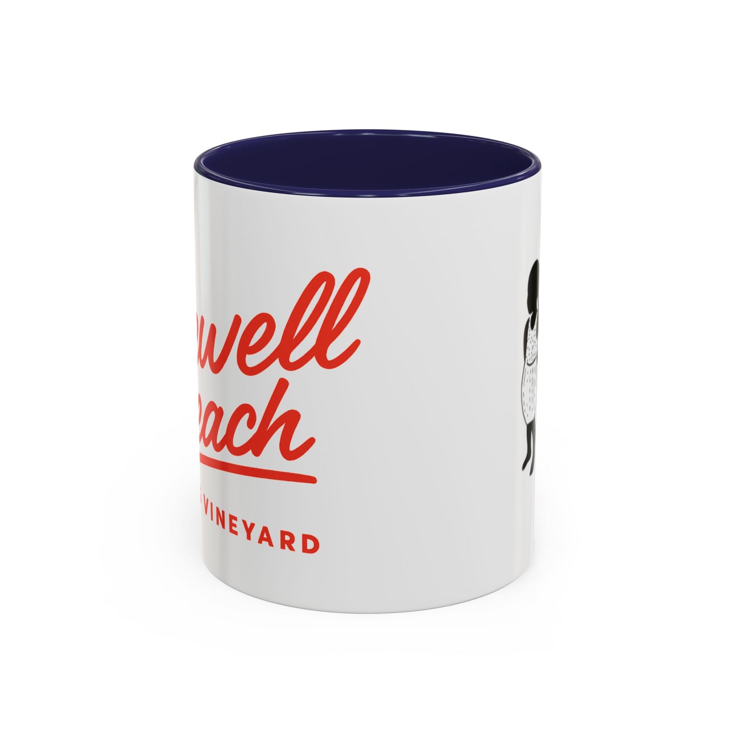 🔴 The Inkwell Beach – Martha’s Vineyard Classic Script Accent Mug (11oz & 15oz)