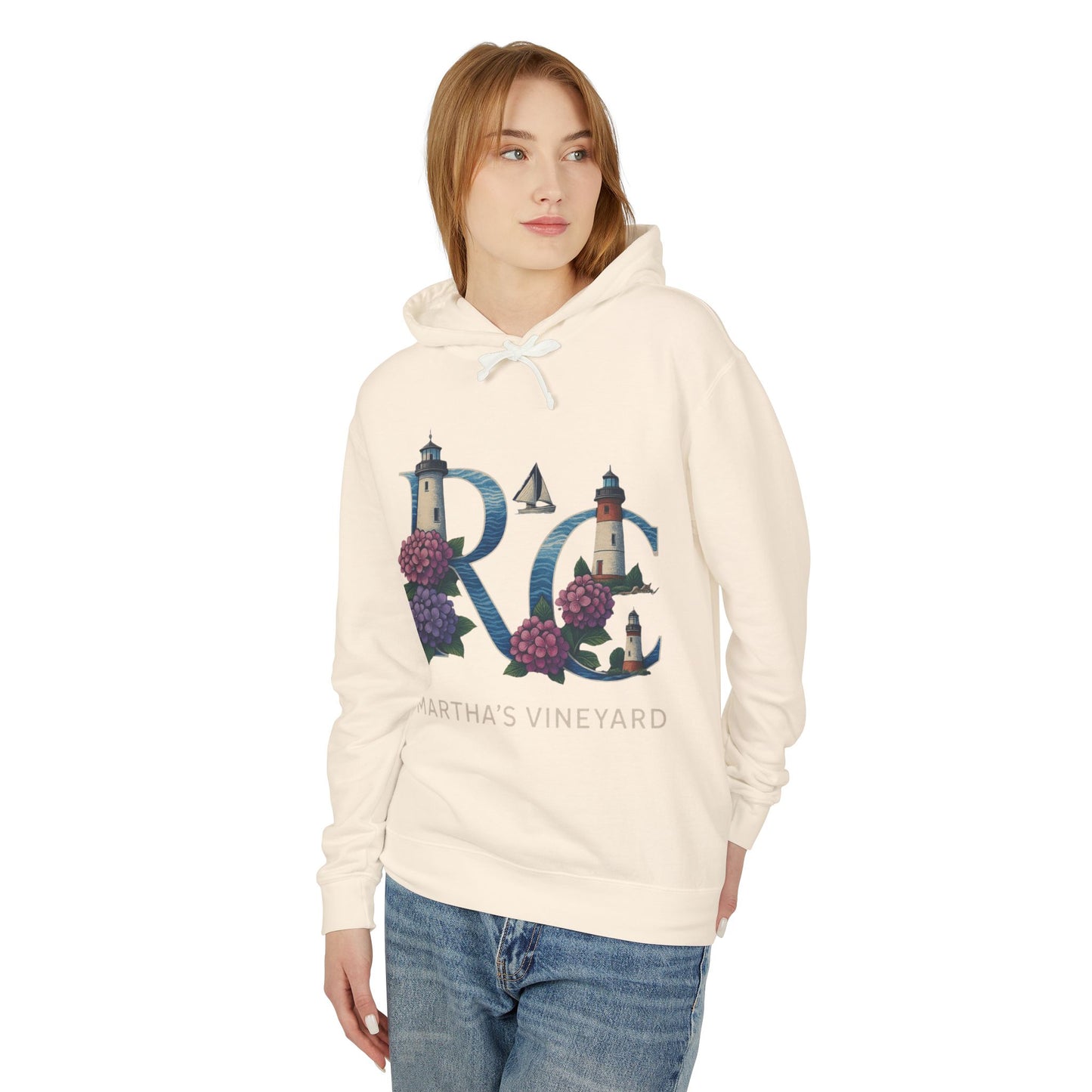 Rae & Coco Martha’s Vineyard Garment-Dyed Hoodie – Vintage Coastal Comfort, Unisex Island Style