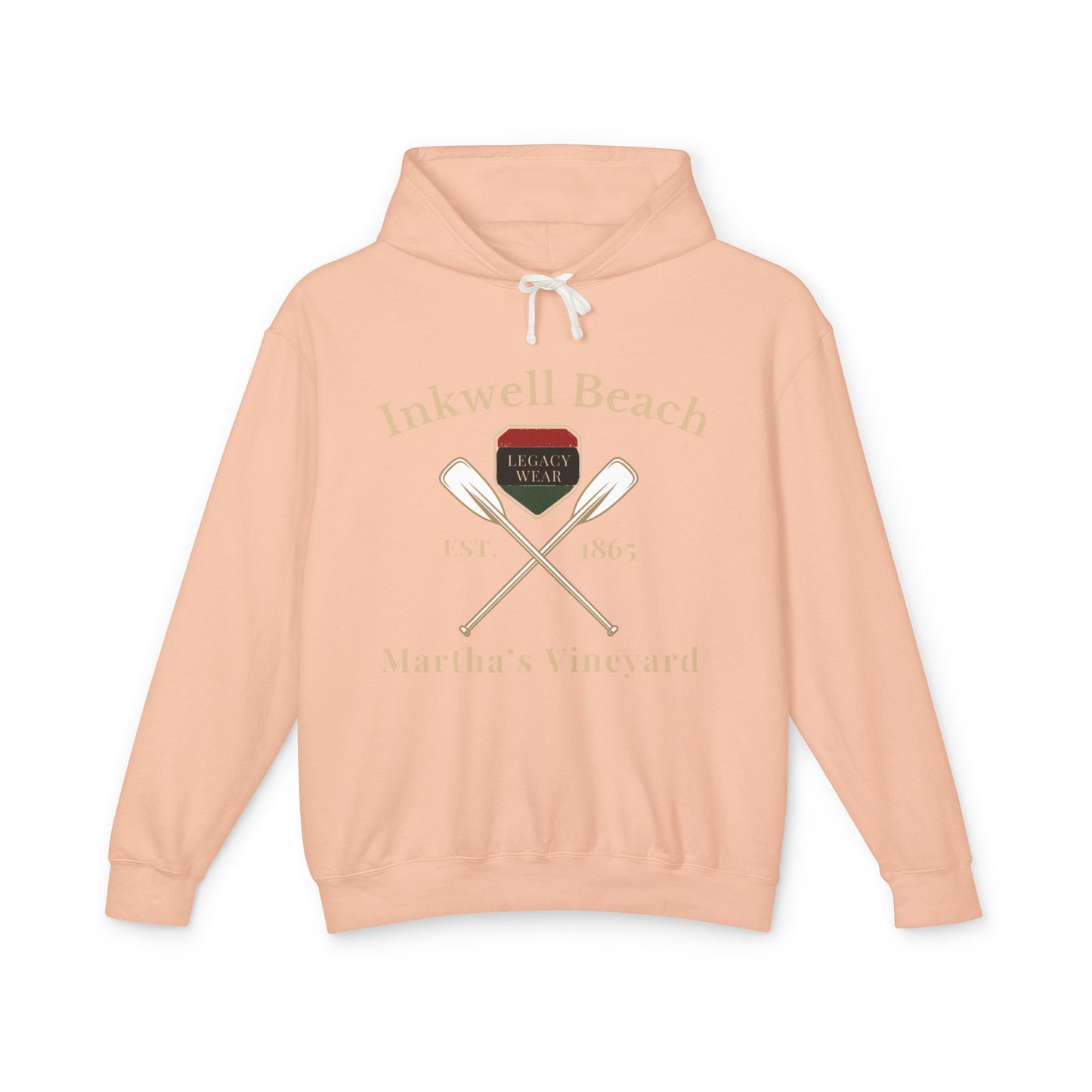 Cozy Beach Hoodie: InkWell Vineyard Design, Unisex Pullover Sweatshirt, Gift for Beach Lovers, Casual Wear, Vacation Essential