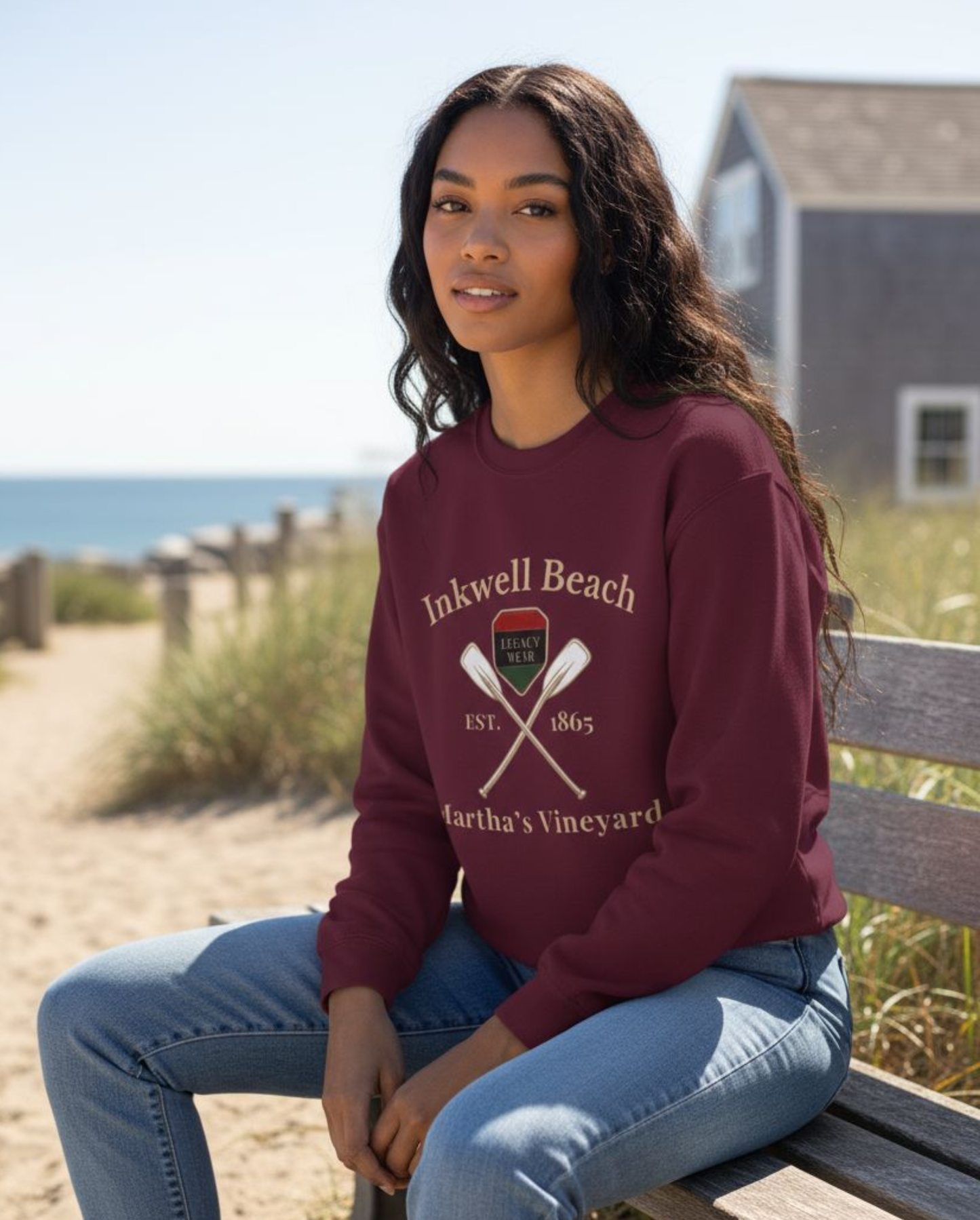 Inkwell Beach Martha’s Vineyard Classic Crewneck – Unisex Heavy Blend Sweatshirt