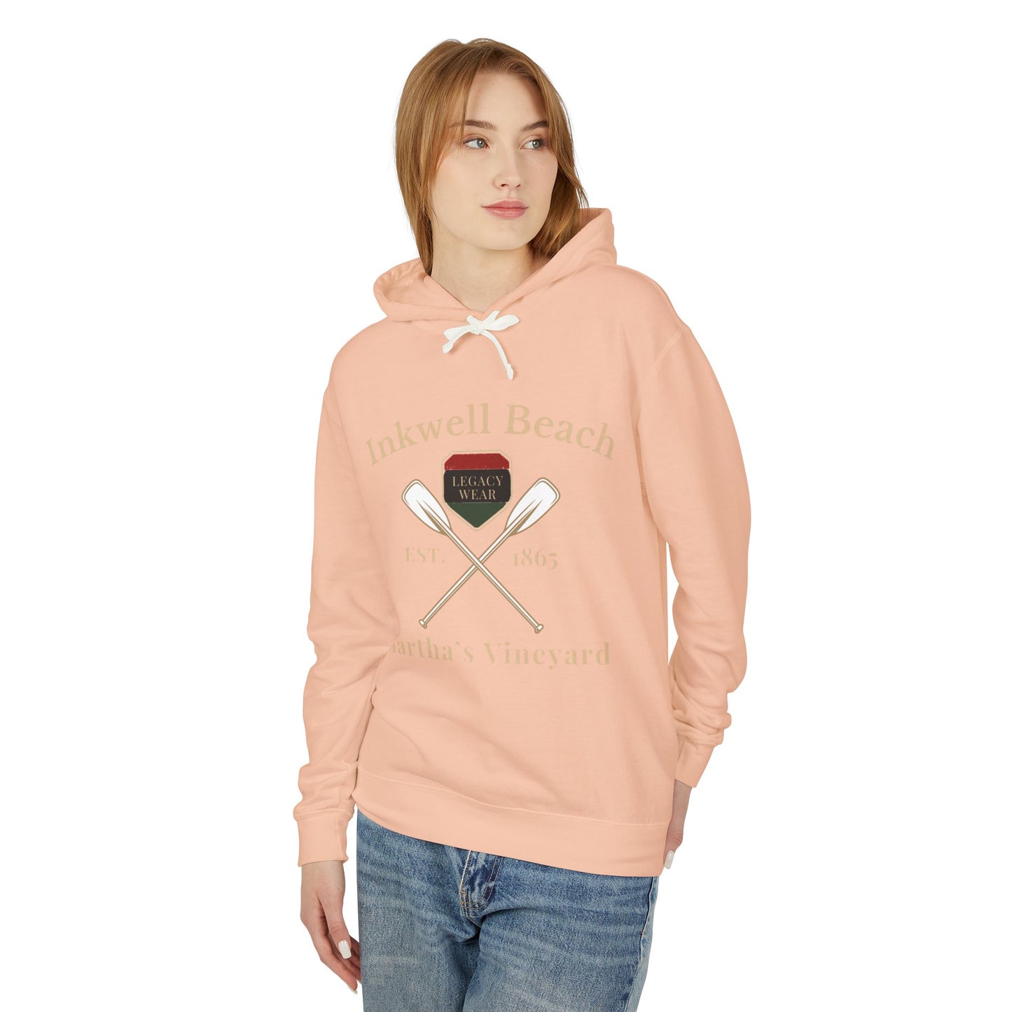 Cozy Beach Hoodie: InkWell Vineyard Design, Unisex Pullover Sweatshirt, Gift for Beach Lovers, Casual Wear, Vacation Essential