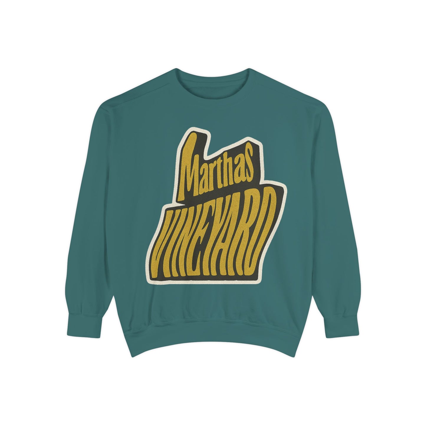 Wavy Martha’s Vineyard Crewneck Sweatshirt – Unisex Heavy Blend | Cozy Island Style