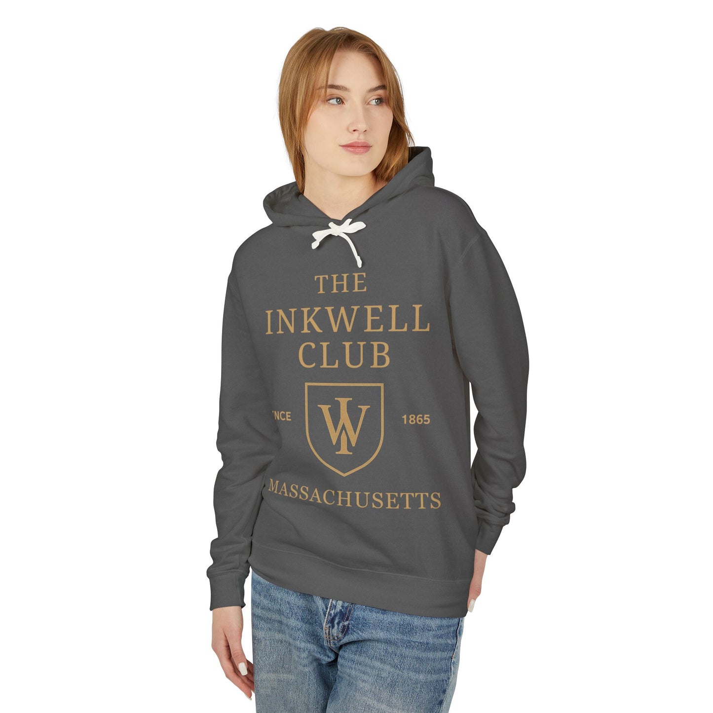 Inkwell Club Unisex Hooded Long Sleeve Tee, Casual Hoodie, Gift for Book Lovers, College Apparel, Cozy Layering Top