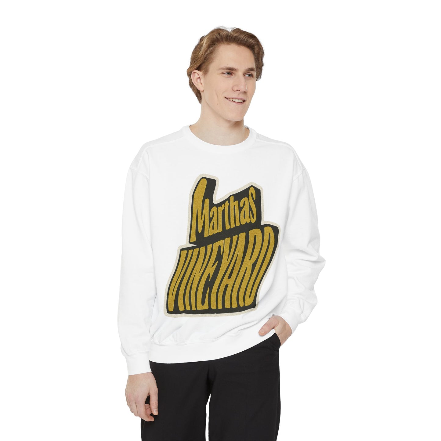 Wavy Martha’s Vineyard Crewneck Sweatshirt – Unisex Heavy Blend | Cozy Island Style