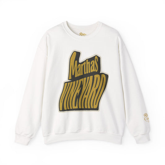 Wavy Martha’s Vineyard Crewneck Sweatshirt – Unisex Heavy Blend | Cozy Island Style