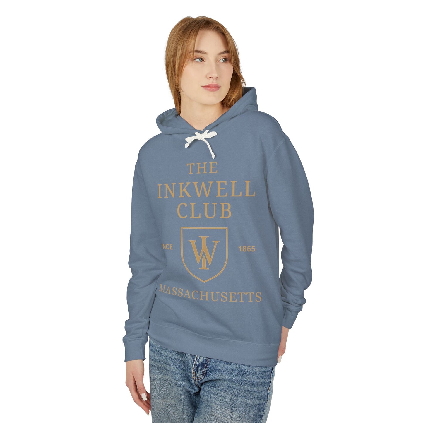 Inkwell Club Unisex Hooded Long Sleeve Tee, Casual Hoodie, Gift for Book Lovers, College Apparel, Cozy Layering Top