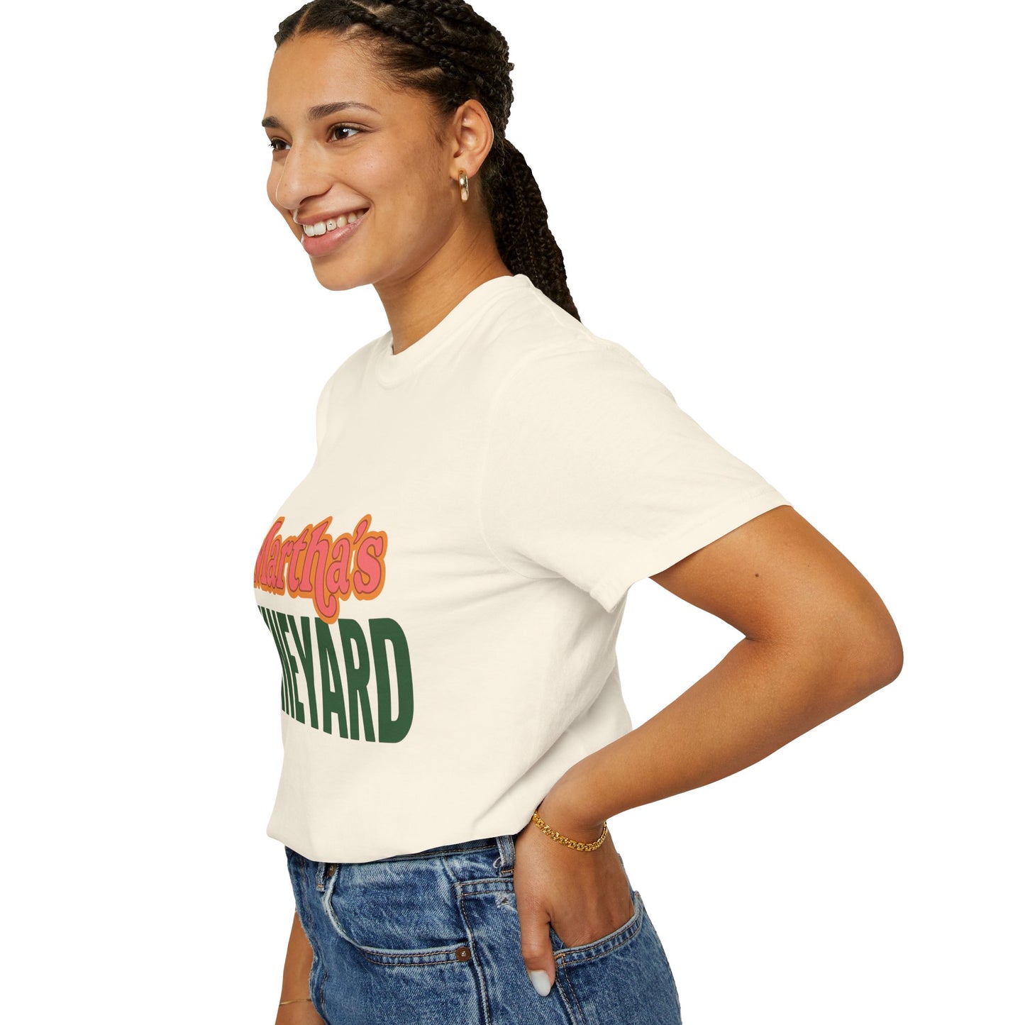 Retro Martha’s Vineyard Tee – Bold Vintage Lettering Unisex Island Shirt