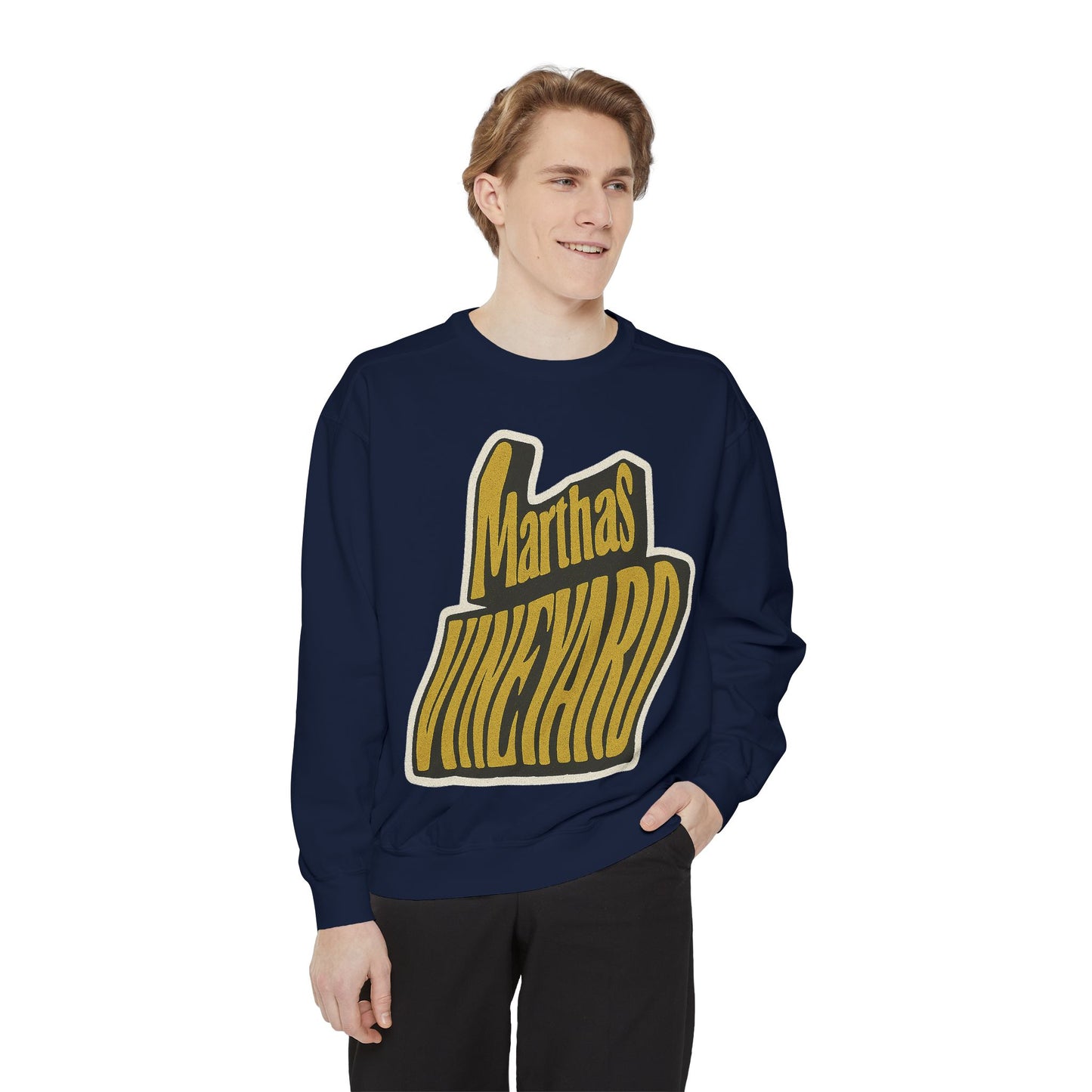Wavy Martha’s Vineyard Crewneck Sweatshirt – Unisex Heavy Blend | Cozy Island Style