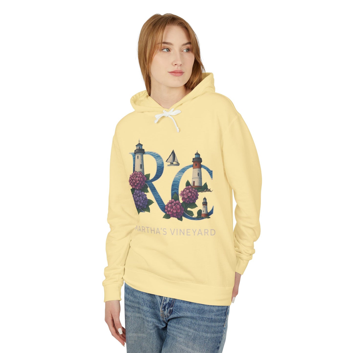 Rae & Coco Martha’s Vineyard Garment-Dyed Hoodie – Vintage Coastal Comfort, Unisex Island Style