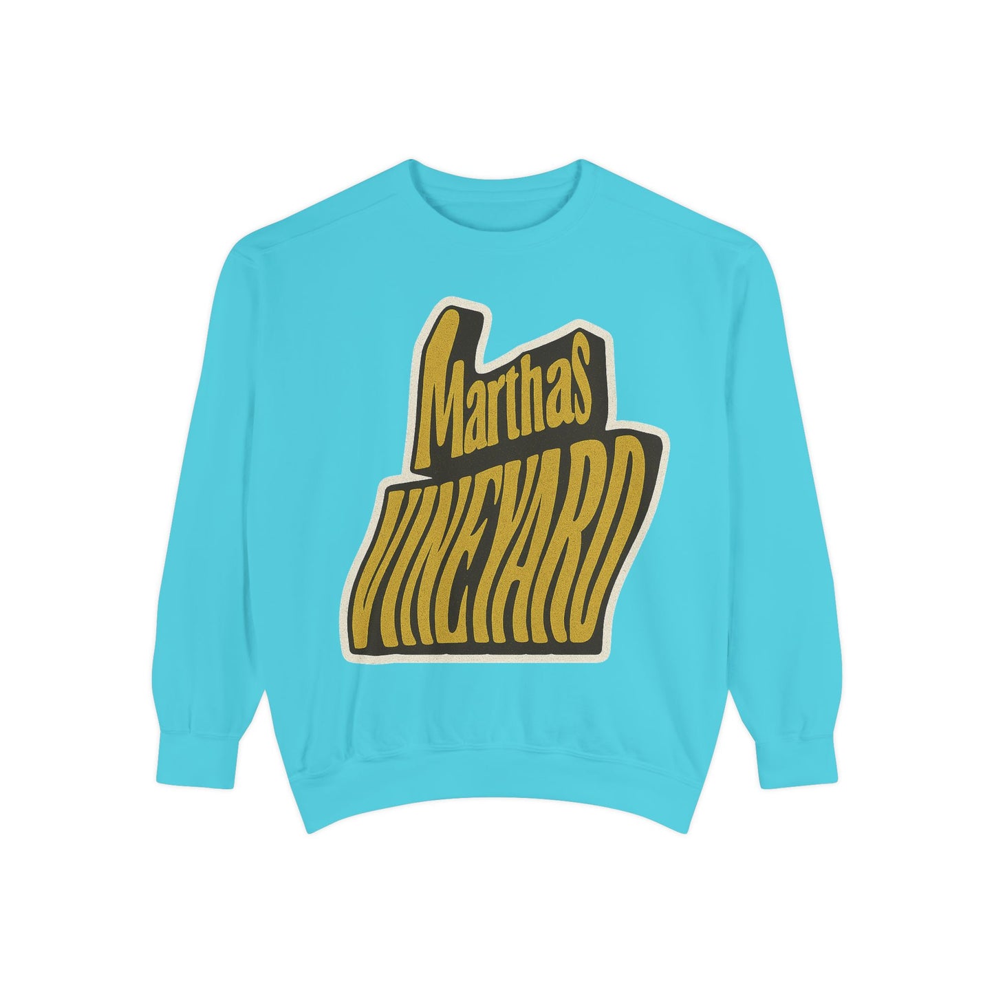 Wavy Martha’s Vineyard Crewneck Sweatshirt – Unisex Heavy Blend | Cozy Island Style