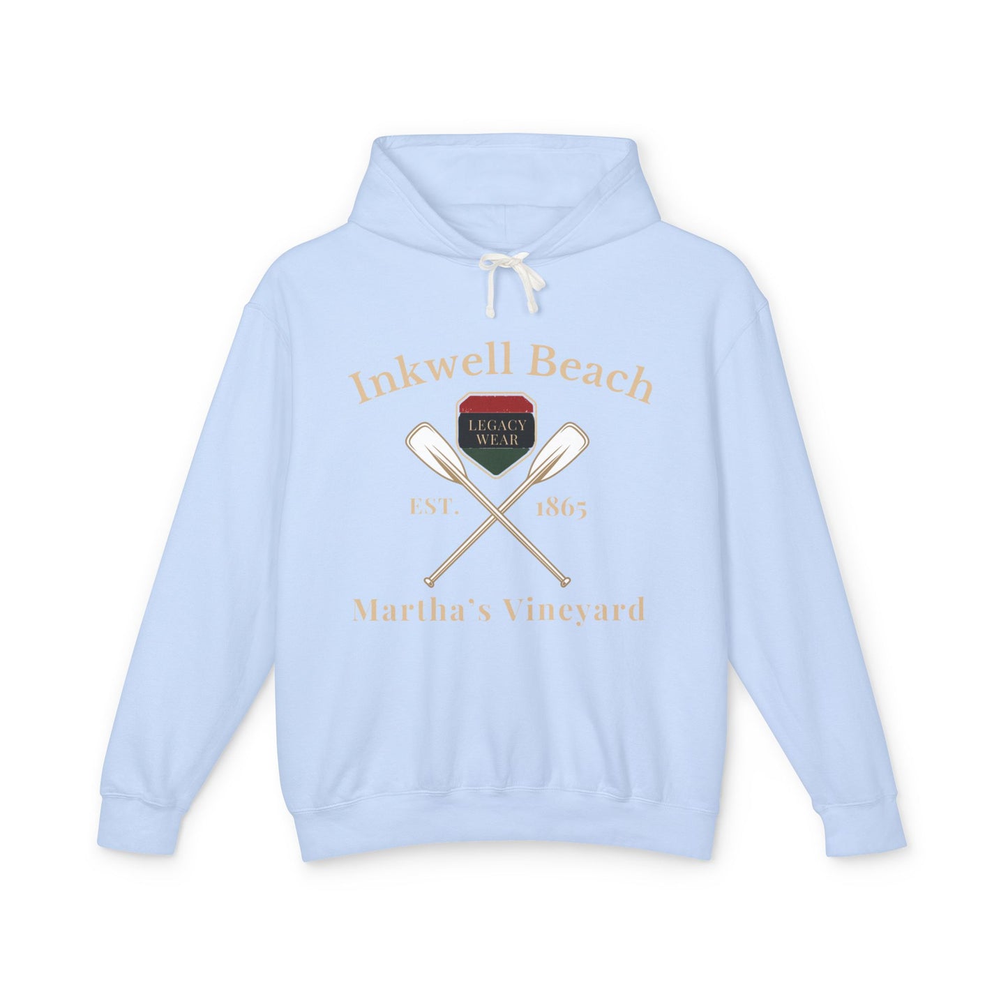 Cozy Beach Hoodie: InkWell Vineyard Design, Unisex Pullover Sweatshirt, Gift for Beach Lovers, Casual Wear, Vacation Essential