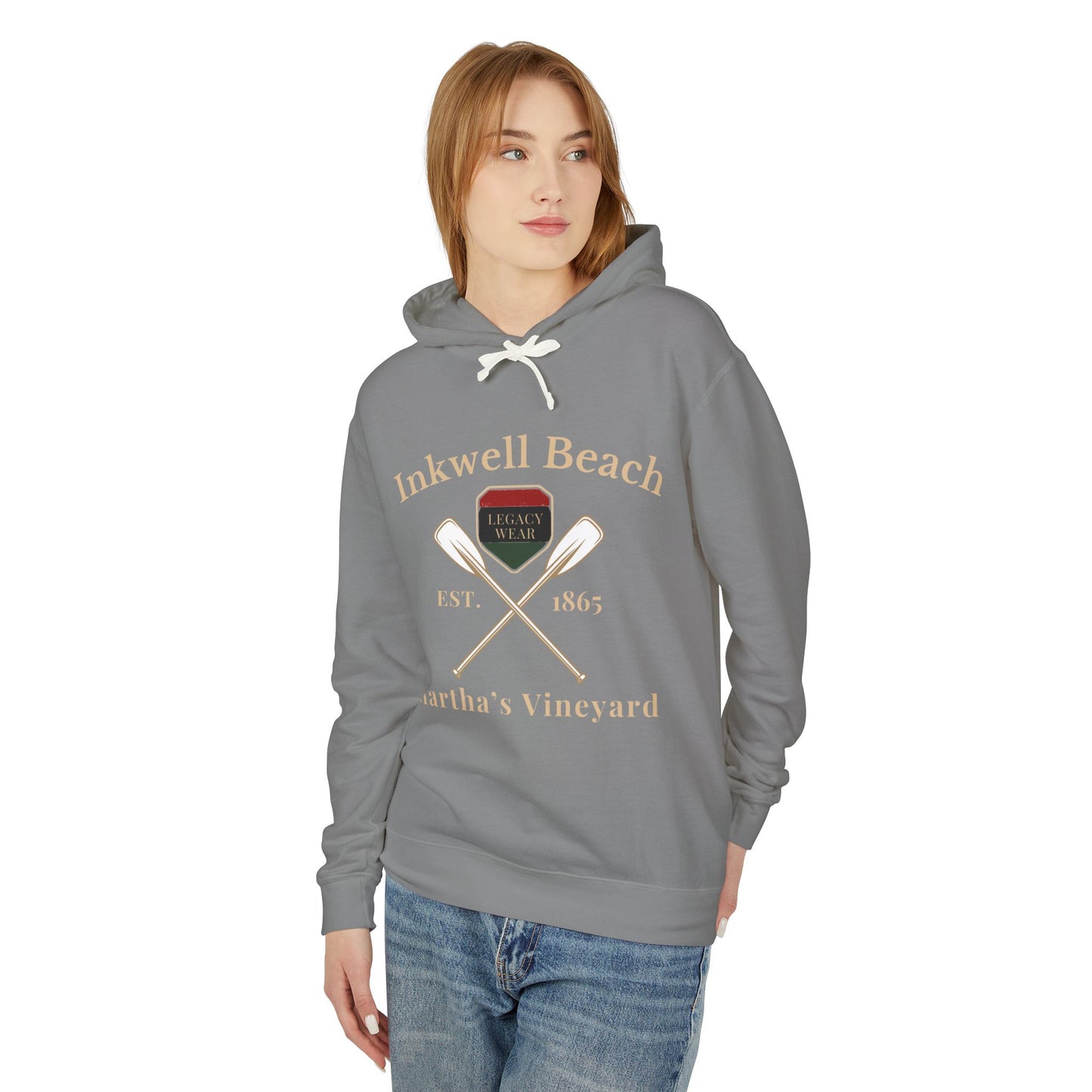 Cozy Beach Hoodie: InkWell Vineyard Design, Unisex Pullover Sweatshirt, Gift for Beach Lovers, Casual Wear, Vacation Essential