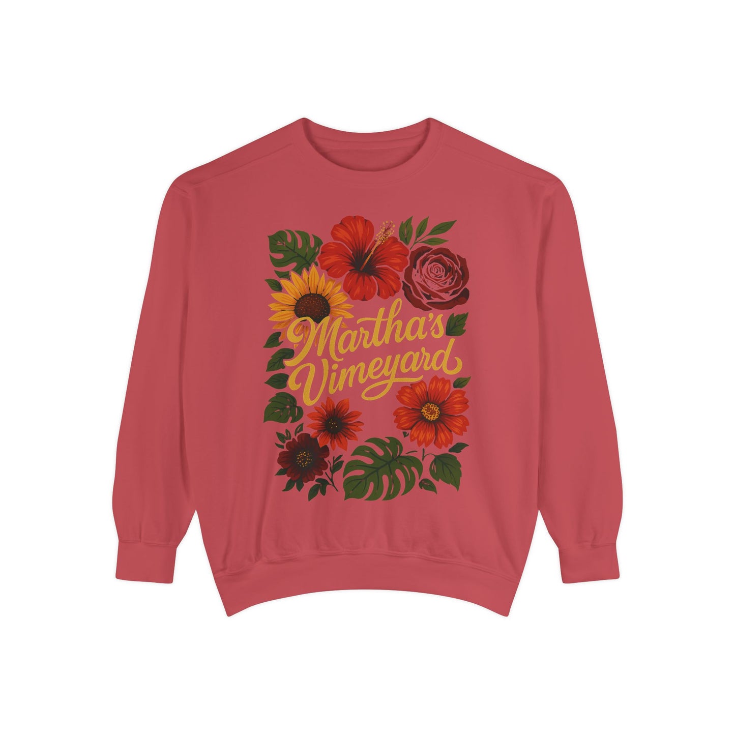 Ocean Park Floral Crewneck Sweatshirt – Martha’s Vineyard Classic | Unisex Heavy Blend