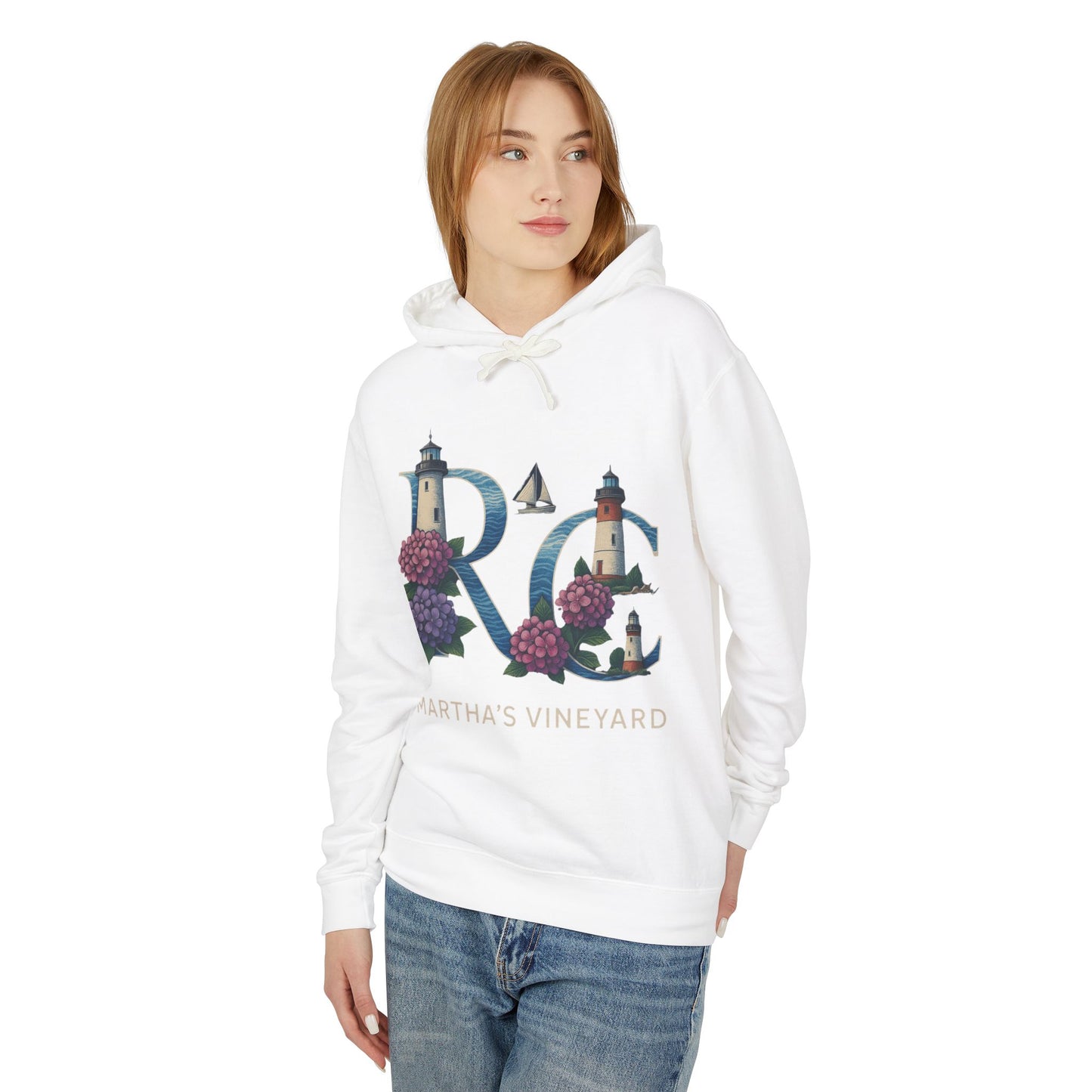 Rae & Coco Martha’s Vineyard Garment-Dyed Hoodie – Vintage Coastal Comfort, Unisex Island Style