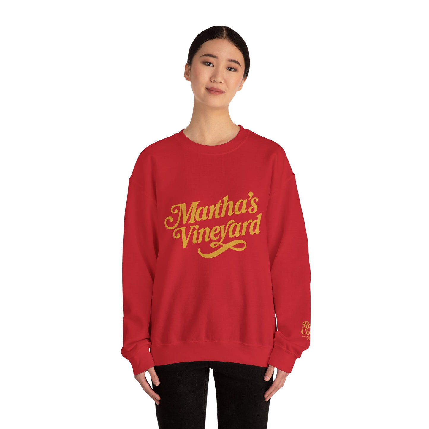 Cursive Martha’s Vineyard Crewneck Sweatshirt – Unisex Heavy Blend | Cozy Island Style