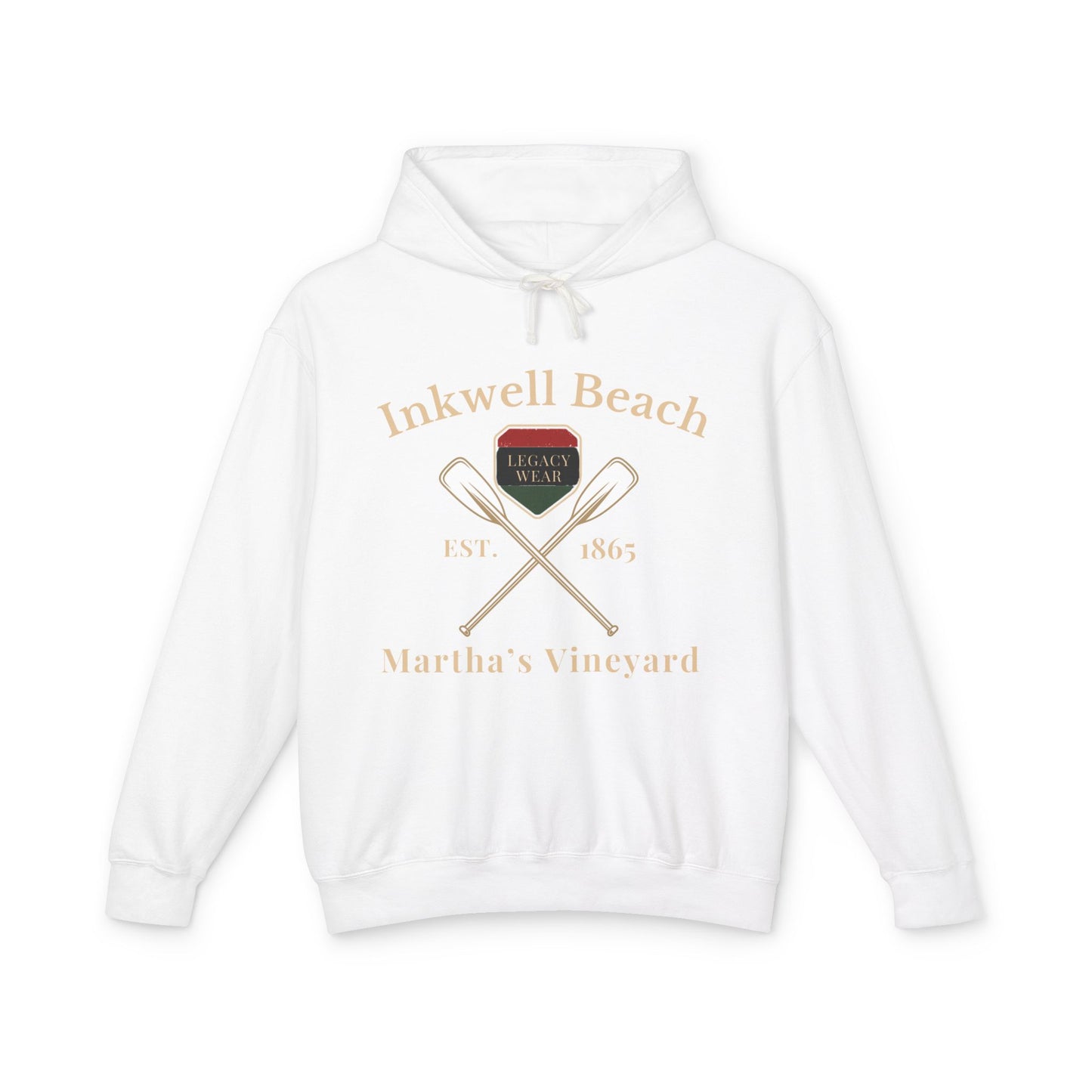 Cozy Beach Hoodie: InkWell Vineyard Design, Unisex Pullover Sweatshirt, Gift for Beach Lovers, Casual Wear, Vacation Essential