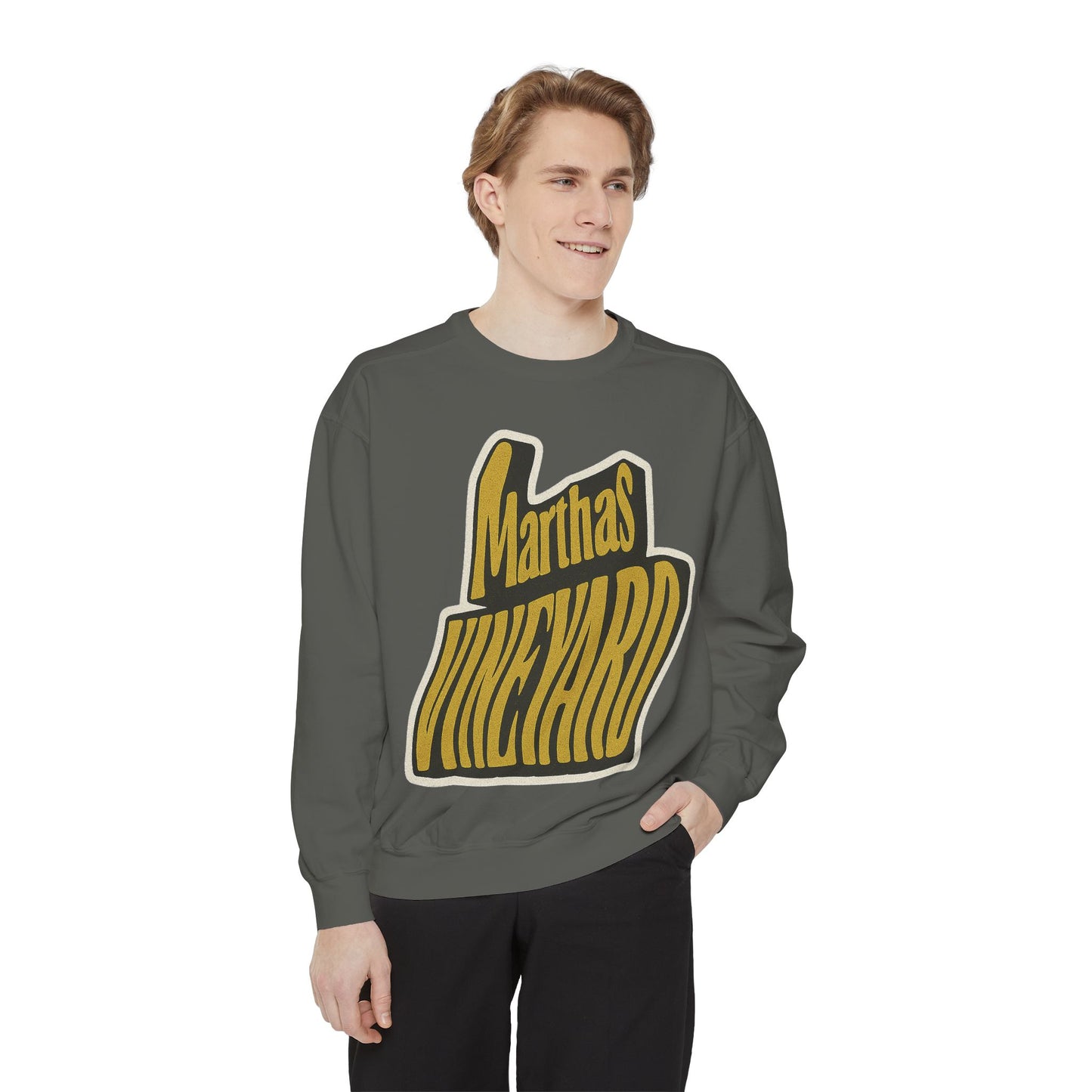 Wavy Martha’s Vineyard Crewneck Sweatshirt – Unisex Heavy Blend | Cozy Island Style